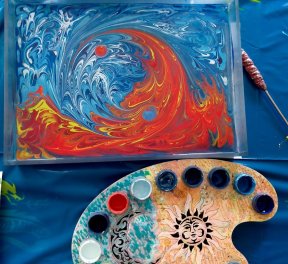 Мастер-класс рисования на воде, для нее, подарочные сертификаты