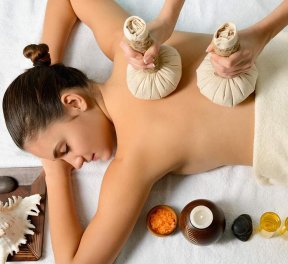 SPA Массаж травяными мешочками, для нее, подарочные сертификаты