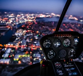 Ночной полет на вертолете Robinson R44, экстрим, подарочные сертификаты