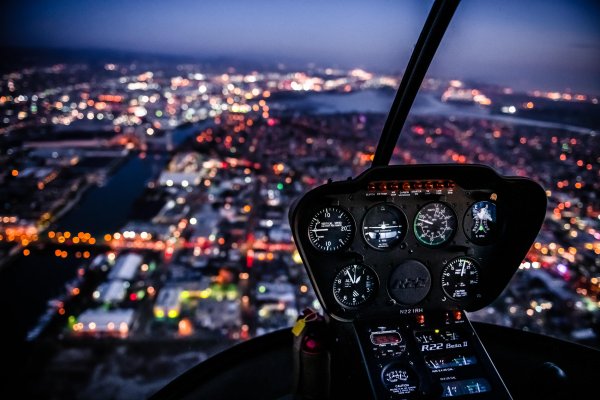 Ночной полет на вертолете Robinson R44, фото 3.