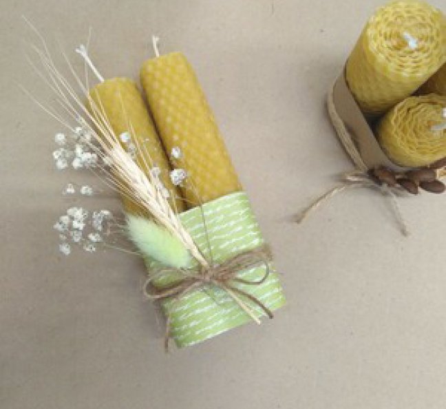 Мастер-класс медовые свечи с сухоцветами, фото 11.