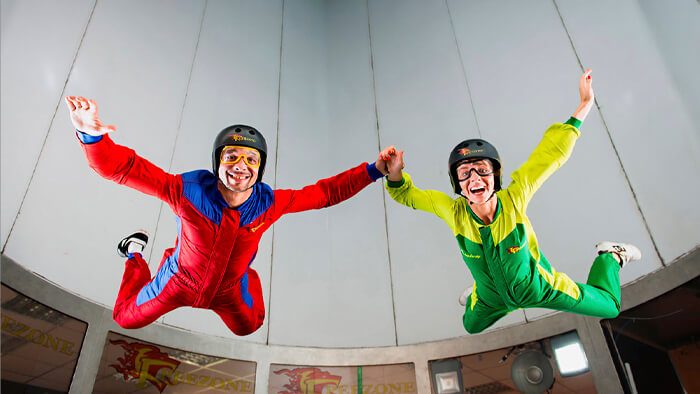 Полет в аэротрубе для двоих, экстрим, подарочные сертификаты, видеопревью